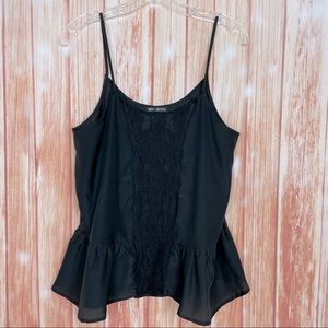 Miss Chievous Black Lace Camisole Tank Top (L)